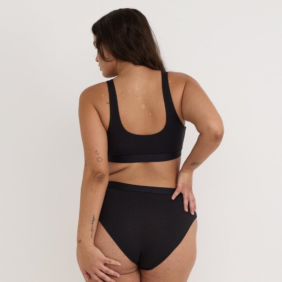 Organic Basics Soft Touch Brief, Size L in Black - Picture 2 of 5